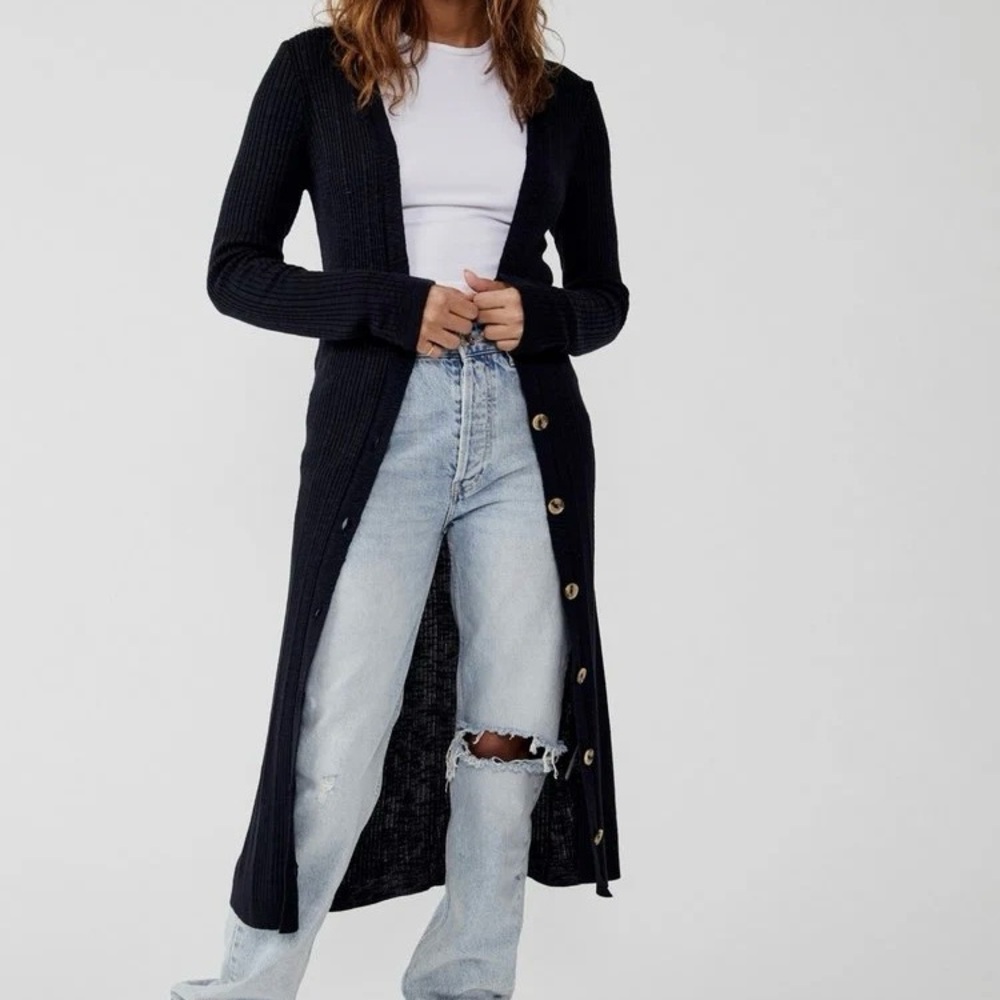 free people black date night cardi BNWT - Picture 3 of 12